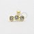 MB38 Microbell Cluster 3 CZ Banho Ouro - Imagem 1