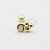MB43 Microbell CZ 03 Esferas Banho Ouro - Imagem 1