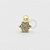 MB48 Microbell Floco Neve CZ Banho Ouro - Imagem 1