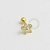 MB71 Microbell Flor CZ M Banho Ouro - Imagem 1