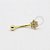 MB78 Microbell Curvo Floco de Neve Banho Ouro - Imagem 1