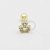 MB81 Microbell Trevo Zirconias Banho Ouro - Imagem 1