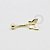 MB85 Microbell Curvo Borboleta Banho Ouro - Imagem 1