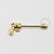 MM20 Piercing Mamilo Revolver Banho Ouro - Imagem 1