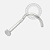 BF04 Piercing Nostril Silicone - Imagem 1