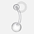 BF05 Piercing Navel Silicone - Imagem 1