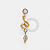 TN1871 Pingente Cobra Com Adereço Navete Cristal Titânio PVD Gold - Imagem 1