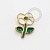 TN1884 Topo Flor Resinada Titânio PVD Gold - Imagem 1