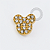 TN1913 Topo Mickey Mouse Cravejado Titânio PVD Gold - Imagem 1