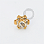 TN1920 Topo Flor Miolo CZ Push Pin Titânio PVD Gold - Imagem 1