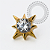 TN1970 Topo Estrela Super Nova Titânio PVD Gold - Imagem 1