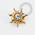 TN2015 Topo Sol Mistico CZ Titânio PVD Gold - Imagem 1