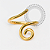 TN2073 Segmento Espiral Bridge Titânio PVD Gold - Imagem 1