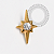 TN2086 Topo Estrela Dalva Titânio PVD Gold - Imagem 1