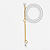 TN2092 Pingente CZ Gota Titânio PVD Gold - Imagem 1