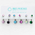 KIT18 Kit Navel Piercing Flat Titânio ASTM F-136 - Imagem 1