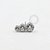 TN1009 Topo Cluster 3 CZ Push Pin Titânio ASTM F136 - Imagem 1