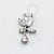 TN1053 Topo Flor Gota CZ Titânio ASTM F136 - Imagem 1