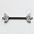 TN1125 Nipple 3 Navetes Push Pin Unilateral Titânio ASTM F136 - Imagem 1