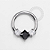 TN1312 Segmento 8mm CZ Cristal-Black Titânio ASTM F136 - Imagem 1