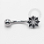 TN1328 Navel Flor CZ Black Titânio ASTM F-136 - Imagem 1