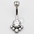 TN142 Navel Decorada Zirconias Titanio ASTM F136 - Imagem 1