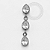 TN1438 Topo Pingente 3 Gotas CZ Titânio ASTM F136 - Imagem 1