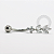 TN1493 Navel Trinity CZ Pingente Navetes  Titânio ASTM F136 - Imagem 1