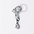 TN1664 Topo Cascata CZ Pingente Titânio ASTM F-136 - Imagem 1