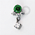 TN1665 Topo CZ Verde Pingente CZ Titânio ASTM F136 - Imagem 1