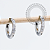 TN1683 Brincos Argola CZ Lux 10mm Titânio ASTM F136 - Imagem 1
