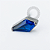 TN1708 Topo Mini Losango CZ Azul Safira Push Pin Titânio ASTM F136 - Imagem 1