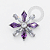 TN1764 Topo Big Flor CZ Cristal e Ametista Titânio ASTM F-136 - Imagem 1