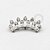 TN198 Topo Cluster Big Crown CZ Titânio ASTM F-136 - Imagem 1