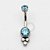 TN242 Navel Zirconia Flat 3 CZ Titânio ASTM F136 - Imagem 4