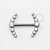 TN371 Nipple Cluster 7 CZ Push Pin Titânio ASTM F136 - Imagem 1