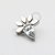 TN514 Topo Gota CZ Com Folhas Titânio ASTM F136 ( - Imagem 1