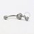 TN549 Navel CZ Pingente Flat Titânio ASTM F136 - Imagem 1