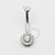 TN634 Navel Flor CZ 12 Pétalas Titânio ASTM F136 - Imagem 2