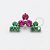 TN642 Topo Cluster Trinity Pink e Verde Titânio ASTM F136 - Imagem 1
