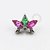 TN643 Topo  3 Navetes Pink e Verde Titânio ASTM F136 - Imagem 1