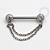 TN663 Nipple Corrente Dupla Push Pin Unilateral Titânio ASTM F136 - Imagem 1