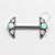 TN664 Nipple Cluster Opala  CZ Rosca Interna Unilateral Titânio ASTM F136 - Imagem 1