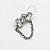 TN681 Topo 3 Baguetes CZ Corrente Titanio ASTM F136 - Imagem 1