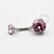TN88 Navel CZ Cravada Rosa Titânio ASTM F136 - Imagem 1