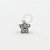 TN937 Topo Micro Flor CZ 3mm Push Pin Titânio ASTM F136 - Imagem 1