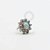TN947 Topo Flor CZ Miolo Opala Push Pin Titanio ASTM F136 - Imagem 1