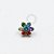 TN996 Topo Flor Zirconias Coloridas Titânio ASTM F136 - Imagem 1