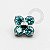 TS07 Topo Trevo Swarovski Titânio ASTM F136 - Imagem 1