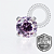 TT10 Topo CZ Rosa ProngSet  Push Pin Titânio Mill® - Imagem 1